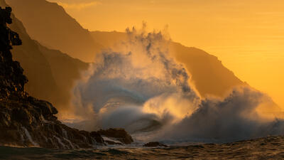 Ke'e Beach Sunset Fine Art Prints