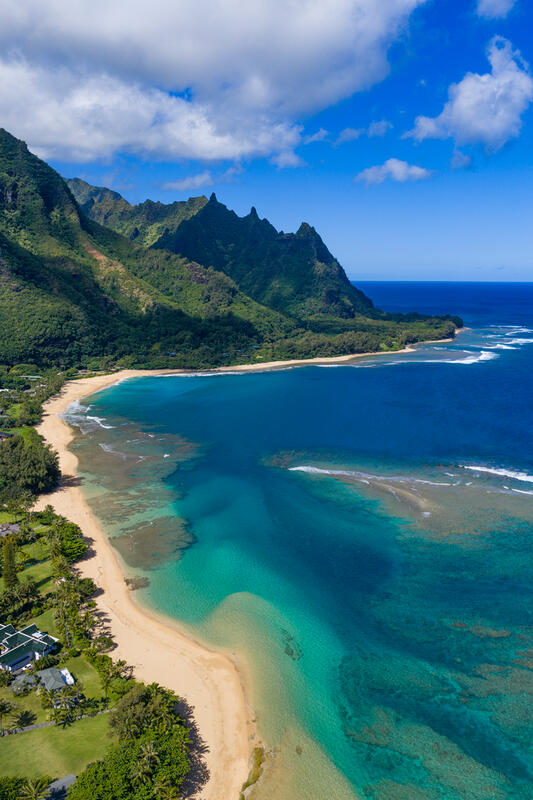 Tunnels Beach Vertical Fine Art Photo for Sale