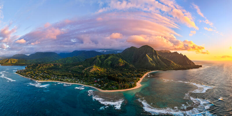 Kauai – Tunnels Beach Panoramic Fine Art Print | Coastal Wall Art