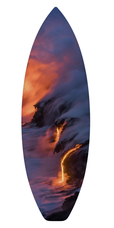 Volcano surfboard art wall decor for sale,Hawaii
