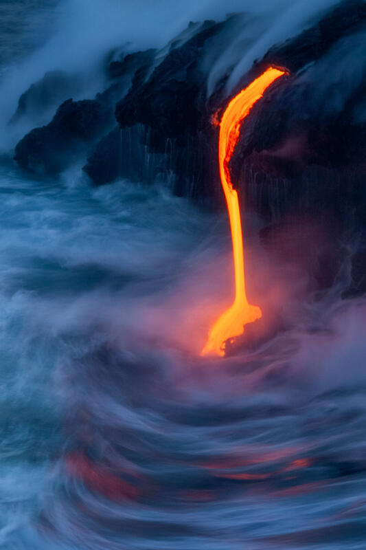 Hawaiian Waterfall of Lava Images for Sale