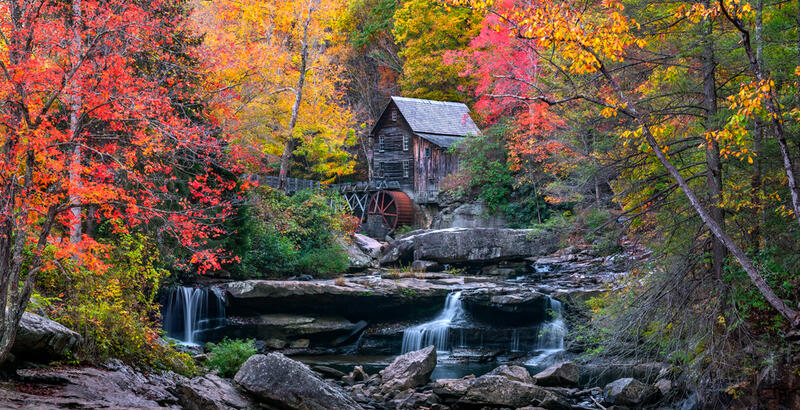 Glade Creek Grist Mill Fine Art Prints for Sale