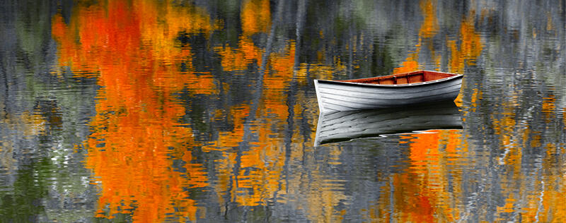 Fall Color Panoramic Reflection Prints for Sale