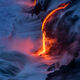 Lava Blues - Images of Lava Flowing into Ocean for Sale