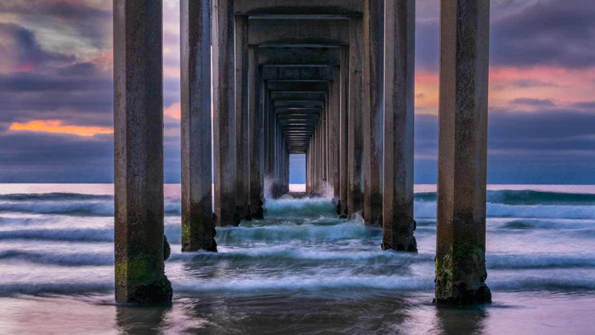 Scripps Pier sunset images for sale