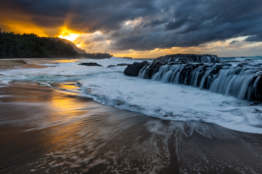 Lumahai Beach Sunset Prints for Sale