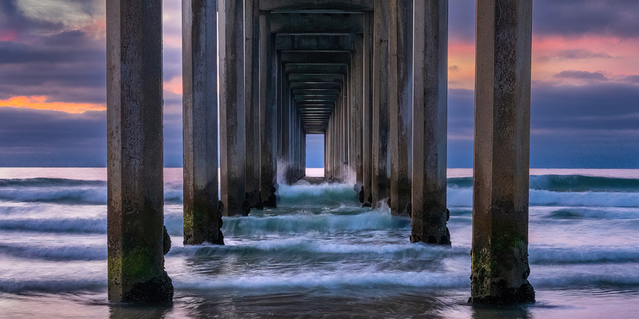 Scripps Pier sunset images for sale