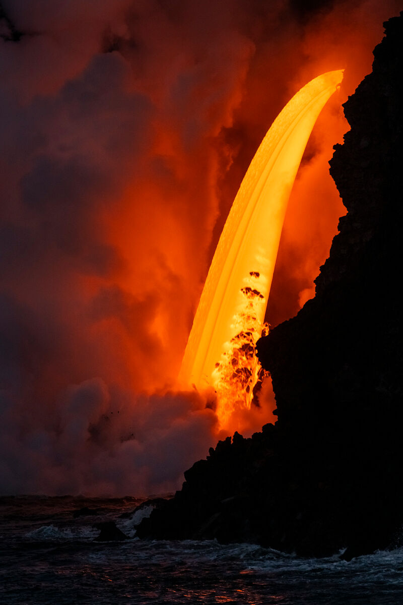 Lava Waterfall Hawaii Photography for Sale